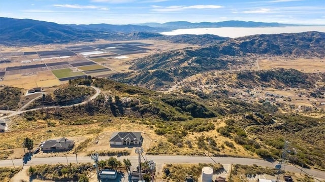 aerial view with a mountain view