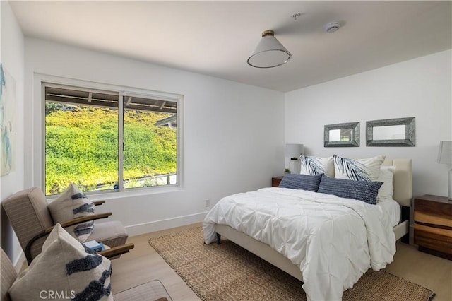 bedroom with baseboards