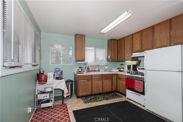 kitchen with white appliances