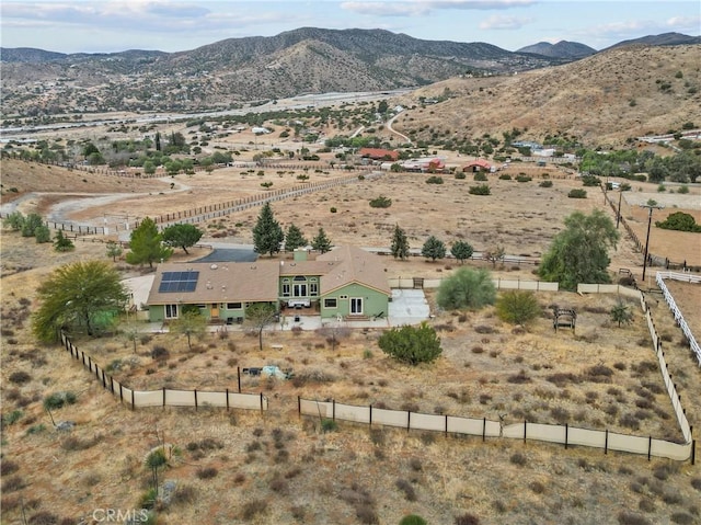 view of mountain feature featuring a rural view