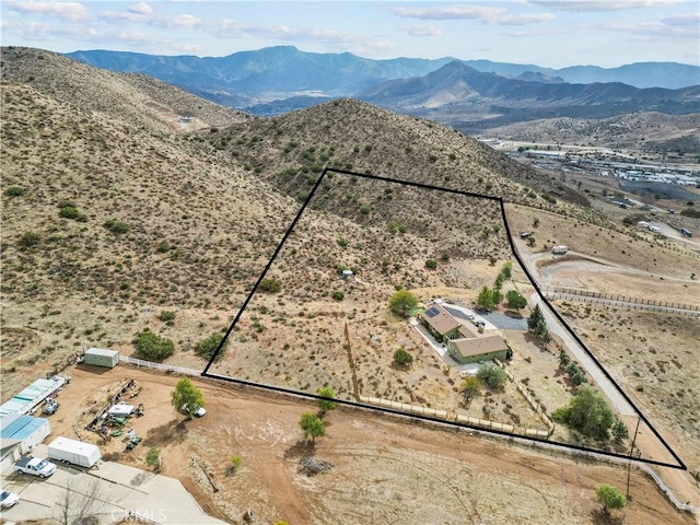 aerial view featuring a mountain view