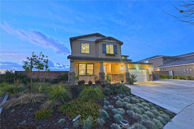 view of front of house featuring a garage