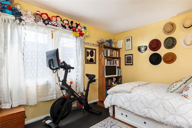 bedroom with baseboards