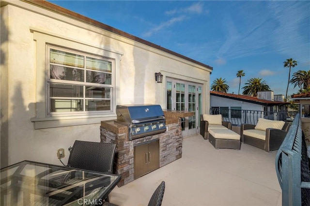 111 Via Lido Nord Unit B, Newport Beach, CA 92663 - view of patio with area for grilling and an outdoor living space