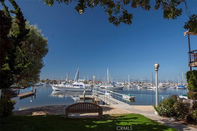 111 Via Lido Nord Unit B, Newport Beach, CA 92663 - dock featuring view of marina and a water view