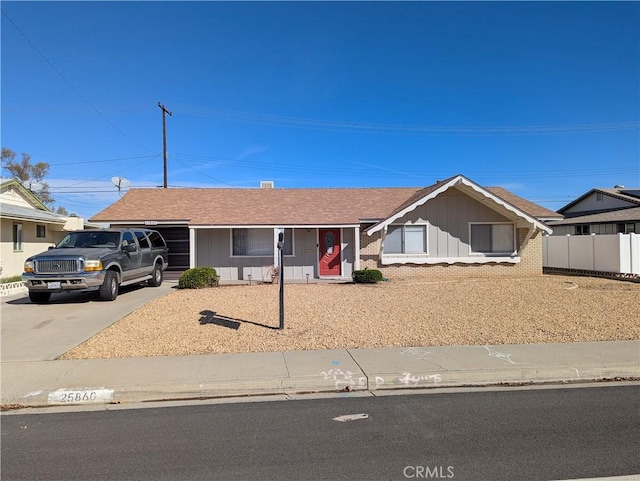 view of ranch-style home