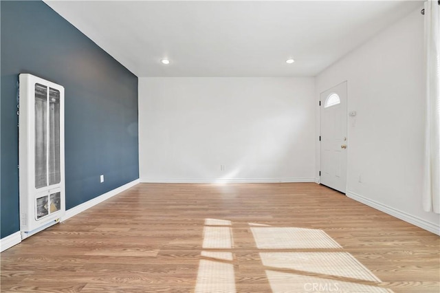 interior space with light hardwood / wood-style flooring