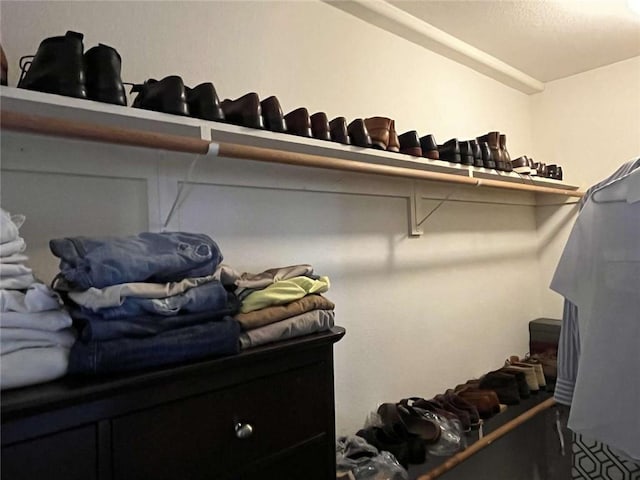 view of walk in closet