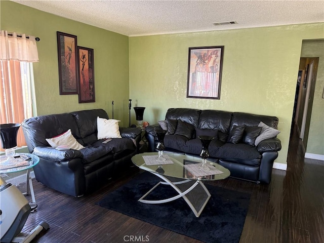1408 S Burris Ave, Compton, CA 90221 - living area with a textured ceiling, wood finished floors, and a textured wall