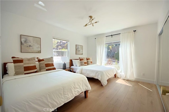 bedroom featuring hardwood / wood-style flooring
