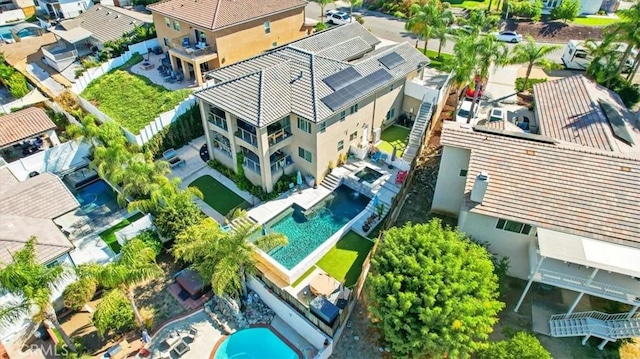 birds eye view of property featuring a residential view