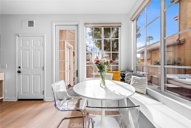 interior space featuring light hardwood / wood-style floors