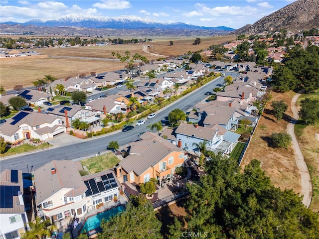 bird's eye view featuring a mountain view