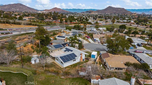 aerial view featuring a mountain view