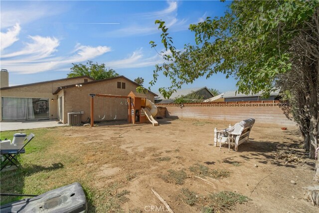 44536 Benald St, Lancaster, CA 93535 - view of yard with central air condition unit and a playground
