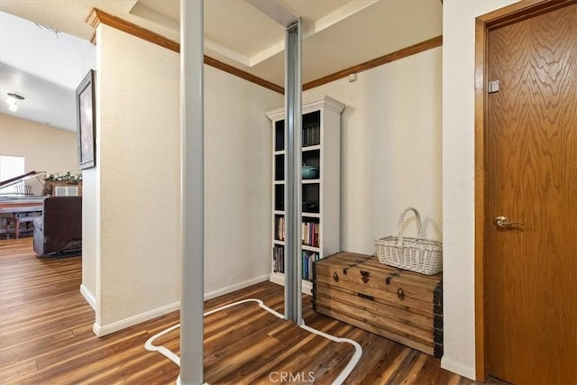 interior space featuring dark wood-type flooring