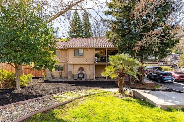 616 Jackson Dr, Paso Robles, CA 93446 - rear view of property with stucco siding and a tile roof