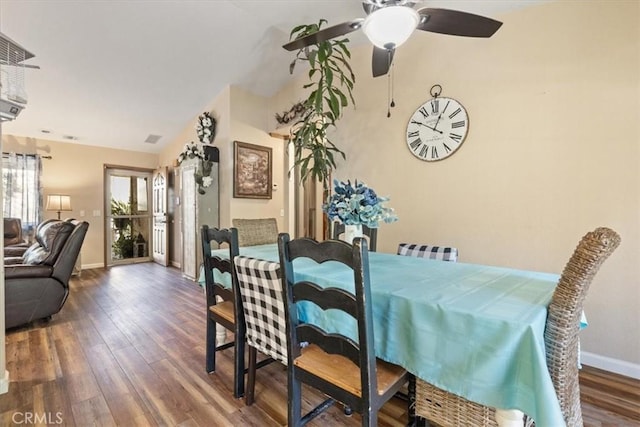 616 Jackson Dr, Paso Robles, CA 93446 - dining area featuring wood finished floors and ceiling fan