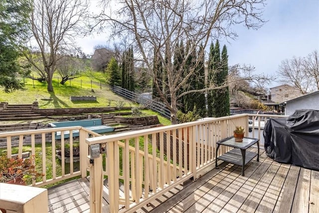 616 Jackson Dr, Paso Robles, CA 93446 - wooden terrace featuring grilling area