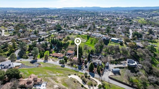 616 Jackson Dr, Paso Robles, CA 93446 - aerial view of property's location with a mountain backdrop