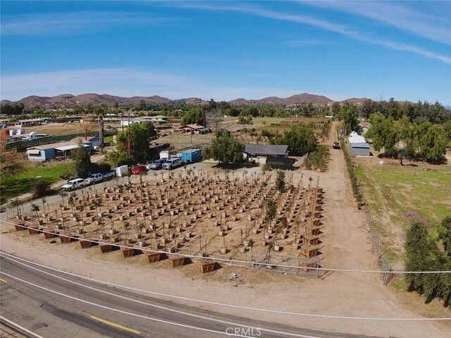 bird's eye view with a rural view and a mountain view