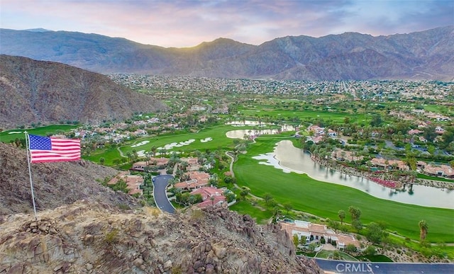 3 Mesquite Ridge Ln, Rancho Mirage, CA 92270 - view of mountain backdrop featuring a local golf course and nearby suburban area