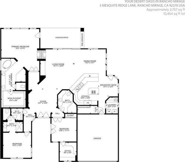 3 Mesquite Ridge Ln, Rancho Mirage, CA 92270 - view of layout