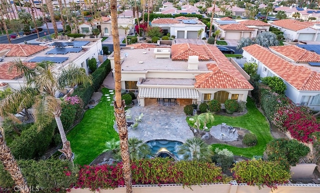 bird's eye view with a residential view