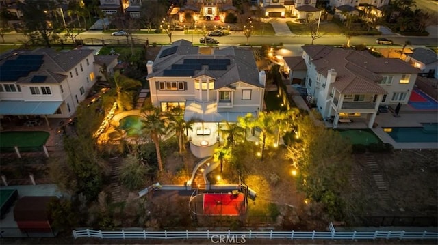 aerial view featuring a residential view