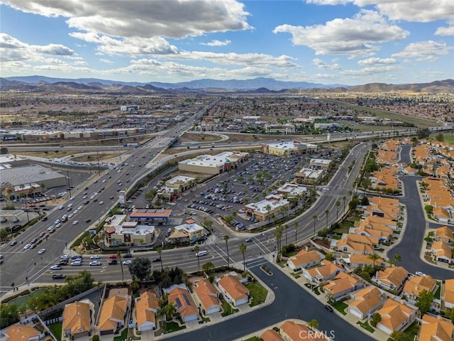 bird's eye view featuring a mountain view