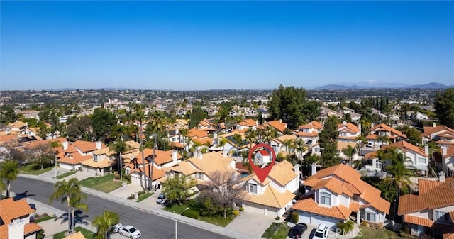 drone / aerial view with a residential view