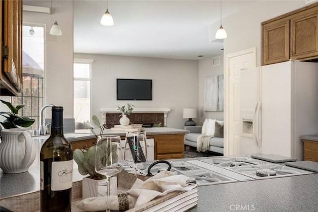 living room with visible vents