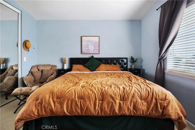 view of carpeted bedroom