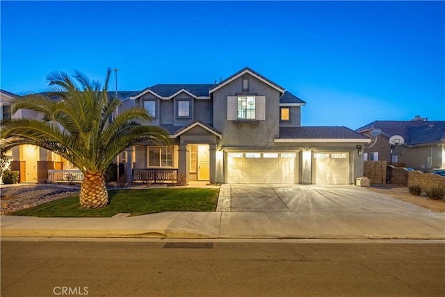 view of front of home featuring a garage