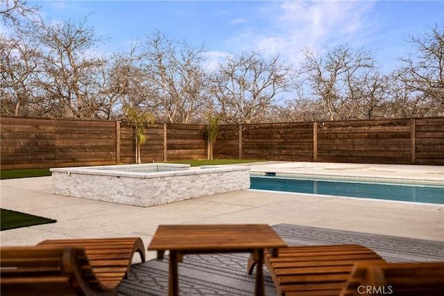 9243 Turner Ln, Durham, CA 95938 - view of pool featuring an in-ground hot tub, a fenced backyard, and a patio area