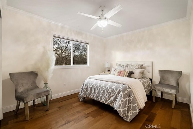 9243 Turner Ln, Durham, CA 95938 - bedroom with wood finished floors, crown molding, and ceiling fan