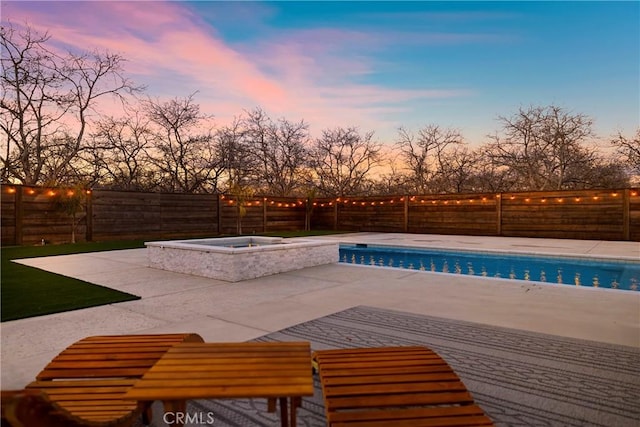 9243 Turner Ln, Durham, CA 95938 - view of swimming pool featuring a patio area, a fenced backyard, and an in-ground hot tub