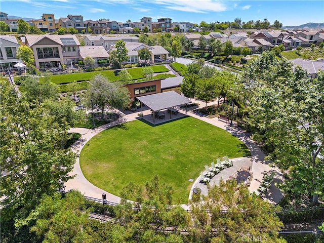 bird's eye view with a residential view