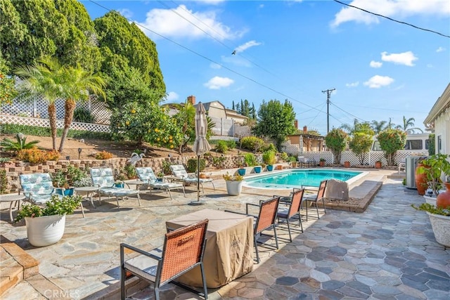 view of pool with a patio area