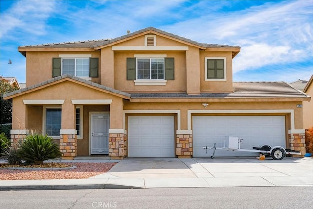 front facade featuring a garage