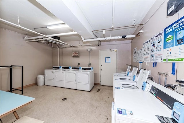 laundry room featuring washer and dryer