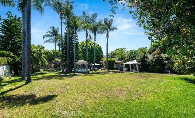 4645 Ledge Ave, Toluca Lake, CA 91602 - view of green lawn featuring a gazebo