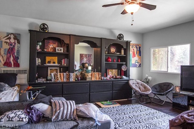 4645 Ledge Ave, Toluca Lake, CA 91602 - bedroom featuring wood finished floors and a ceiling fan