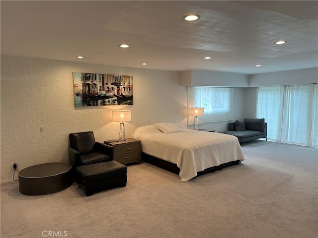 4645 Ledge Ave, Toluca Lake, CA 91602 - bedroom with light carpet and recessed lighting