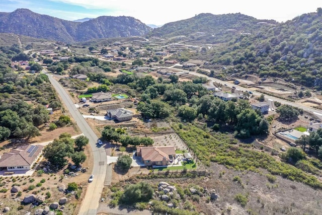 aerial view featuring a mountain view