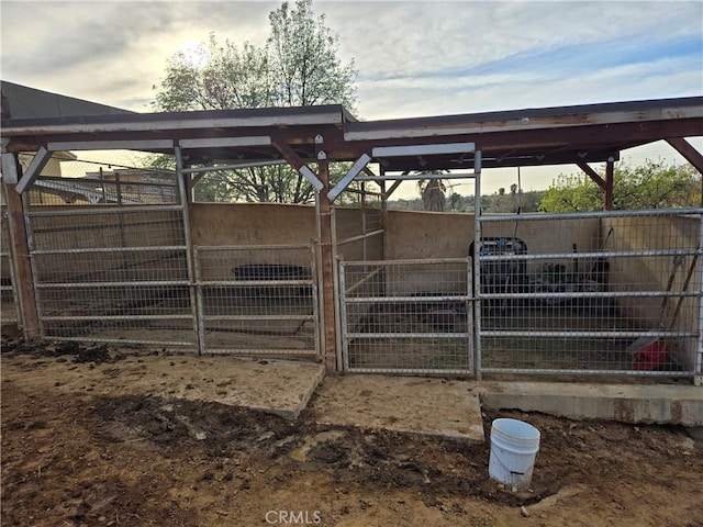 view of horse barn