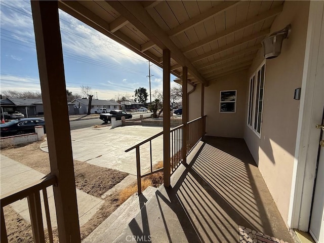 balcony featuring a residential view