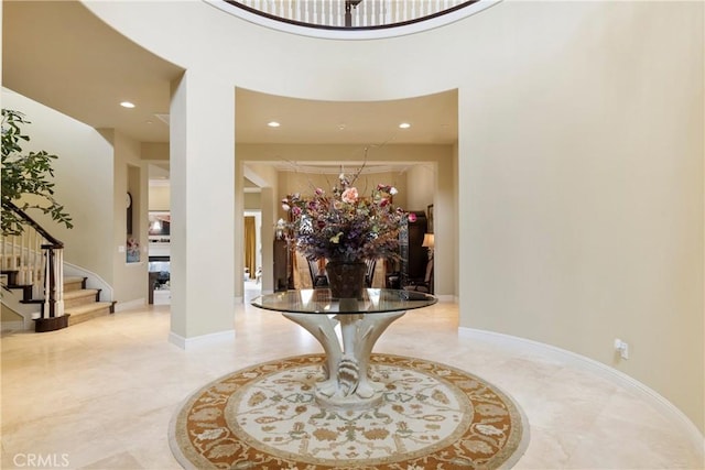 entrance foyer with a high ceiling