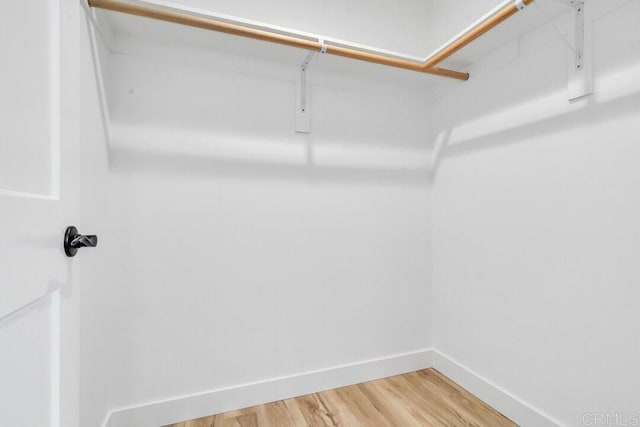 walk in closet featuring hardwood / wood-style floors