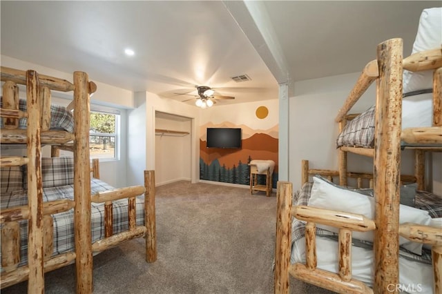 view of carpeted bedroom